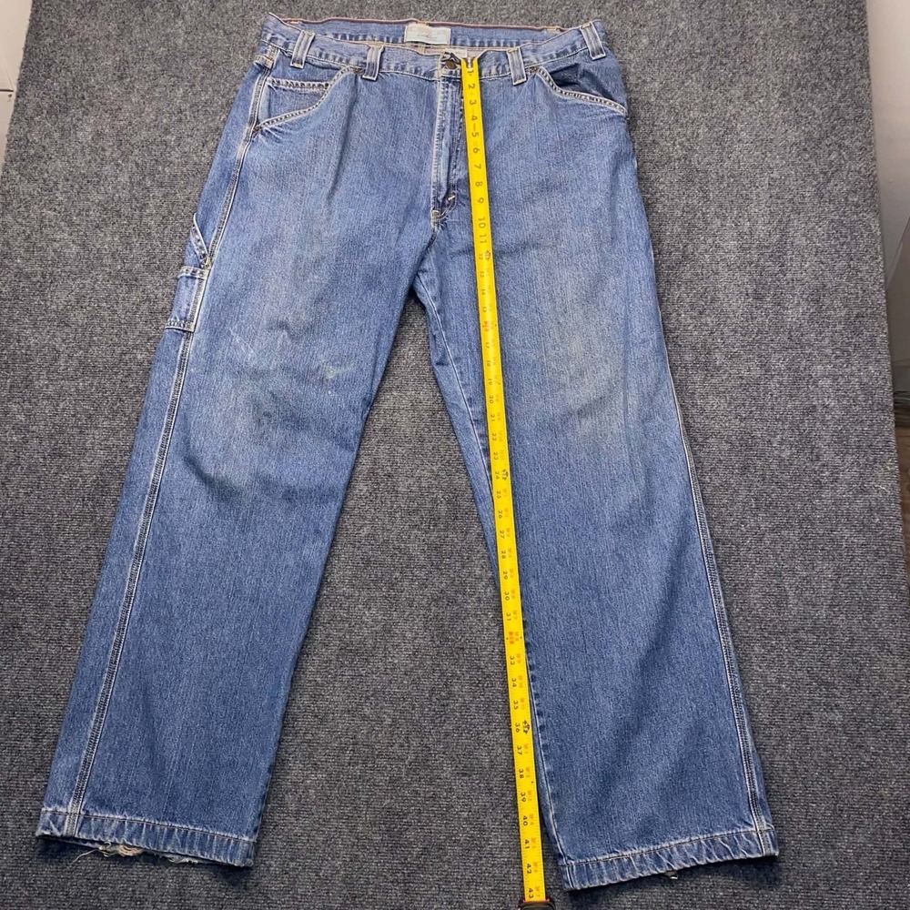 Levi's Carpenter Jeans Men 38x32 Blue 100% Cotton Medium Wash Signature Workwear - Picture 4 of 12
